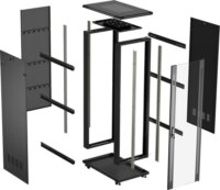 Lanberg 19" Szabadon Álló Rack Szekrény 27U 600x1000mm - Fekete