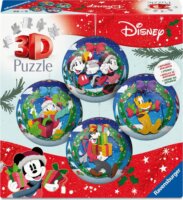 Ravensburger Disney Karácsonyi Gömb Szett 4 x 54 Darabos 3D Puzzle