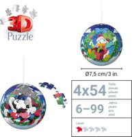 Ravensburger Disney Karácsonyi Gömb Szett 4 x 54 Darabos 3D Puzzle