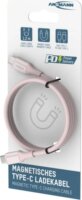 Ansmann 1700-0205 USB-C Apa - USB-C Apa Mágneses Szilikon Adat és Töltőkábel 1,2m - Rózsaszín