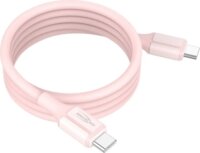 Ansmann 1700-0205 USB-C Apa - USB-C Apa Mágneses Szilikon Adat és Töltőkábel 1,2m - Rózsaszín