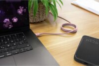 Ansmann 1700-0205 USB-C Apa - USB-C Apa Mágneses Szilikon Adat és Töltőkábel 1,2m - Rózsaszín