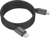 Ansmann 1700-0204 USB-C Apa - USB-C Apa Mágneses Szilikon Adat és Töltőkábel 1,2m - Fekete