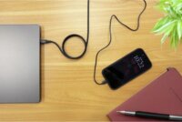 Ansmann 1700-0204 USB-C Apa - USB-C Apa Mágneses Szilikon Adat és Töltőkábel 1,2m - Fekete