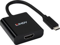 Lindy 43438 USB-C apa - HDMI anya 4K60 Átalakító Adapter - Fekete
