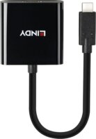 Lindy 43438 USB-C apa - HDMI anya 4K60 Átalakító Adapter - Fekete