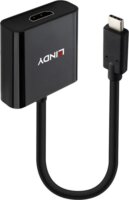 Lindy 43438 USB-C apa - HDMI anya 4K60 Átalakító Adapter - Fekete