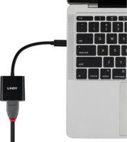 Lindy 43438 USB-C apa - HDMI anya 4K60 Átalakító Adapter - Fekete