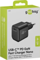 Goobay 80238 USB-C PD GaN Hálózati Gyorstöltő Adapter 45W - Fekete