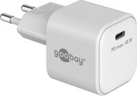Goobay 80241 USB-C PD GaN Hálózati Gyorstöltő Adapter 45W - Fehér