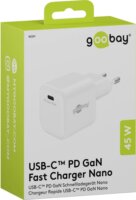 Goobay 80241 USB-C PD GaN Hálózati Gyorstöltő Adapter 45W - Fehér