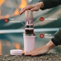 Aeropress Go Plus Hordozható Kávéfőző - Rózsaszín