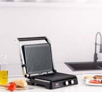 Taurus Bistro Gourmet 2 az 1-ben Elektromos Asztali Grillsütő 2600 Watt - Fekete / Inox
