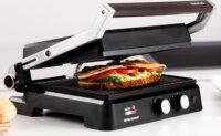 Taurus Bistro Gourmet 2 az 1-ben Elektromos Asztali Grillsütő 2600 Watt - Fekete / Inox