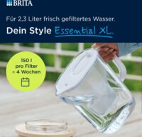 Brita 140649 Essential XL Vízszűrő kancsó 2,4L kék + 1db filter