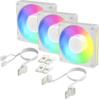 ARCTIC BioniX P12 A-RGB 120mm PWM Rendszerhűtő ventilátor 3db - Fehér