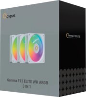 Ocypus Gamma F12 Elite ARGB PWM 120mm Rendszerhűtő ventilátor 3db - Fehér