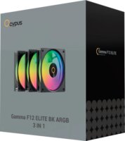 Ocypus Gamma F12 Elite ARGB PWM 120mm Rendszerhűtő ventilátor 3db - Fekete