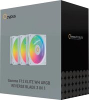 Ocypus Gamma F12 Elite Reverse ARGB PWM 120mm Rendszerhűtő ventilátor 3db - Fehér