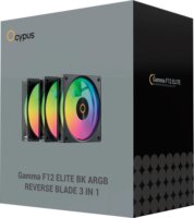 Ocypus Gamma F12 Elite Reverse ARGB PWM 120mm Rendszerhűtő ventilátor 3db - Fekete