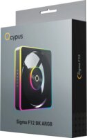 Ocypus Sigma F12 ARGB PWM 120mm Rendszerhűtő ventilátor - Fekete