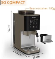Krups SA 403 B Coffee Crush Experience Automata Kávéfőző 1760 Watt - Sötétszürke