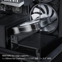 Chieftec VISTA Max Midi Torony Számítógépház + 4db 140mm ventilátor - Fekete