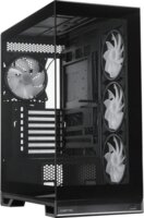 Chieftec VISTA Max Midi Torony Számítógépház + 4db 140mm ventilátor - Fekete