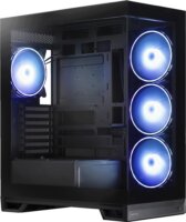 Chieftec VISTA Max Midi Torony Számítógépház + 4db 140mm ventilátor - Fekete