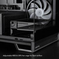 Chieftec VISTA Max Midi Torony Számítógépház + 4db 140mm ventilátor - Fekete