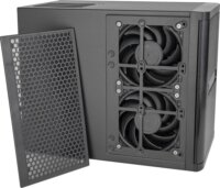 SilverStone SST-CS240 NAS Tower Számítógépház + 3db 120mm ventilátor - Fekete