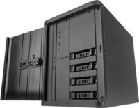 SilverStone SST-CS240 NAS Tower Számítógépház + 3db 120mm ventilátor - Fekete