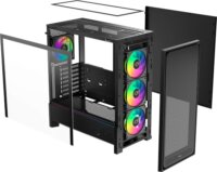 Ocypus Delta C70 ARGB Midi Torony Számítógépház + 4db 120mm ventilátor - Fekete