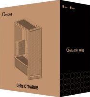 Ocypus Delta C70 ARGB Midi Torony Számítógépház + 4db 120mm ventilátor - Fekete
