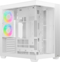 Ocypus Delta C74 ARGB Midi Torony Számítógépház + 2db 120mm ventilátor - Fehér