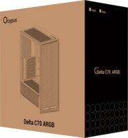Ocypus Delta C70 ARGB Midi Torony Számítógépház + 4db 120mm ventilátor - Fehér