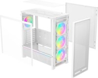 Ocypus Delta C70 ARGB Midi Torony Számítógépház + 4db 120mm ventilátor - Fehér