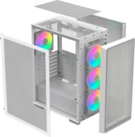 Ocypus Gamma C60 ARGB Midi Torony Számítógépház + 4db 120mm ventilátor - Fehér