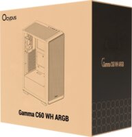 Ocypus Gamma C60 ARGB Midi Torony Számítógépház + 4db 120mm ventilátor - Fehér