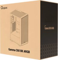 Ocypus Gamma C60 ARGB Midi Torony Számítógépház + 4db 120mm ventilátor - Fekete