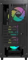 Ocypus Gamma C60 ARGB Midi Torony Számítógépház + 4db 120mm ventilátor - Fekete