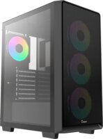 Ocypus Gamma C60 ARGB Midi Torony Számítógépház + 4db 120mm ventilátor - Fekete