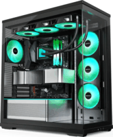 Montech TG3 Midi Torony Számítógépház + 1db 360mm ventilátor + 1db 120mm ventilátor - Fekete