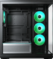 Montech TG3 Midi Torony Számítógépház + 1db 360mm ventilátor + 1db 120mm ventilátor - Fekete