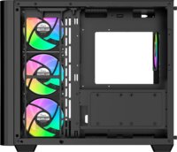 Ocypus Iota C70 Curve ARGB Digital Midi Torony Számítógépház + 4db 120mm ventilátor - Fekete