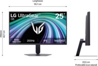 LG 24,4" 25G523B-B 16:9 FullHD LCD Gaming Monitor - Fekete