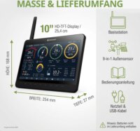 Bresser 7003520 9 az 1-ben Okos Időjárás állomás 1 külső szenzorral - Fekete