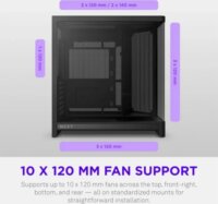 NZXT H6 2026 All Black Midi Torony Számítógépház - Fekete