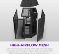 NZXT H6 2026 All Black Midi Torony Számítógépház - Fekete