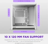 NZXT H6 2026 All White Midi Torony Számítógépház - Fehér
